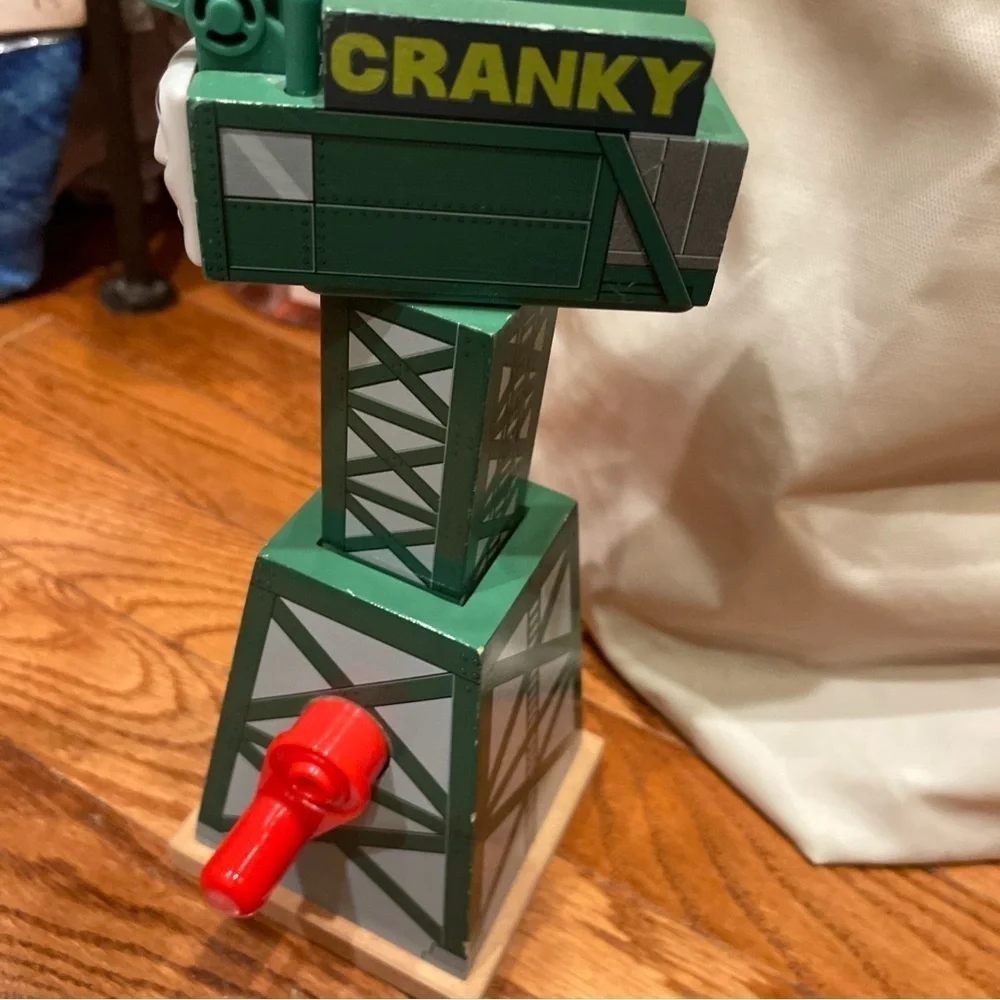 Thomas & Friends CRANKY THE CRANE 2012 Gullane Y4368 Wooden Magnetic Train set